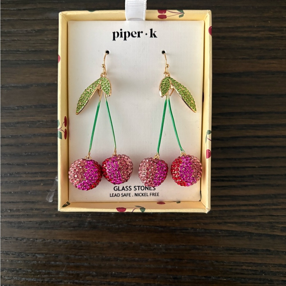 NEW Piper K Cherry Earrings